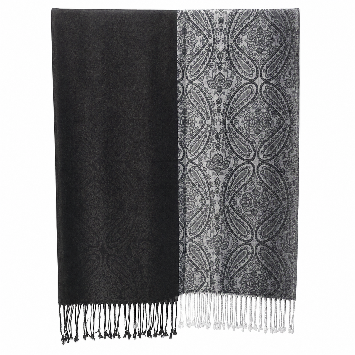 Elegantní šál s kašmírovým a hedvábným efektem – 178 × 70 cm